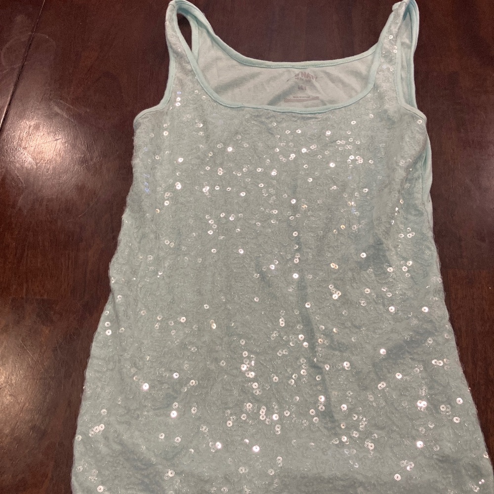 Old Navy glitter green tank-large